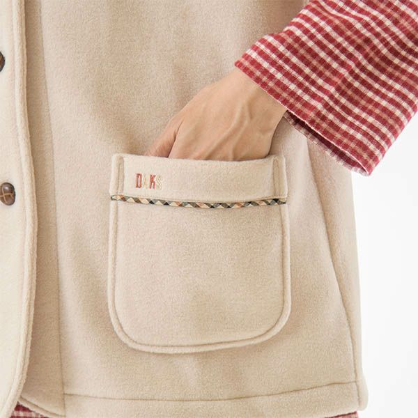 archivio レディース フリースベスト 新品タグ付き DAKS】レディース フリース ベスト (日本製/婦人 /ルームウェア/暖かい