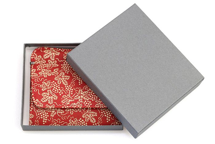 印伝 印傳屋 上原勇七 (INDEN-YA) 本革 カードケース付き 四方開き小銭