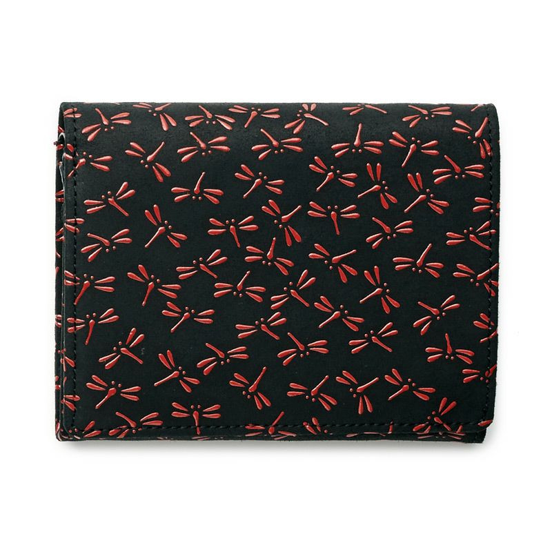 印傳屋 2205】甲州印伝 本革 ラウンドファスナー小銭入れ付き 二つ折り  