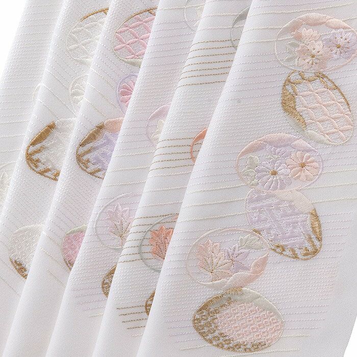 正絹半衿 貝合わせ 刺繍半衿