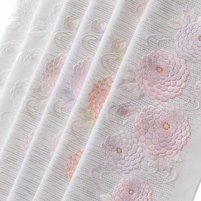 正絹半衿 菊 刺繍半衿