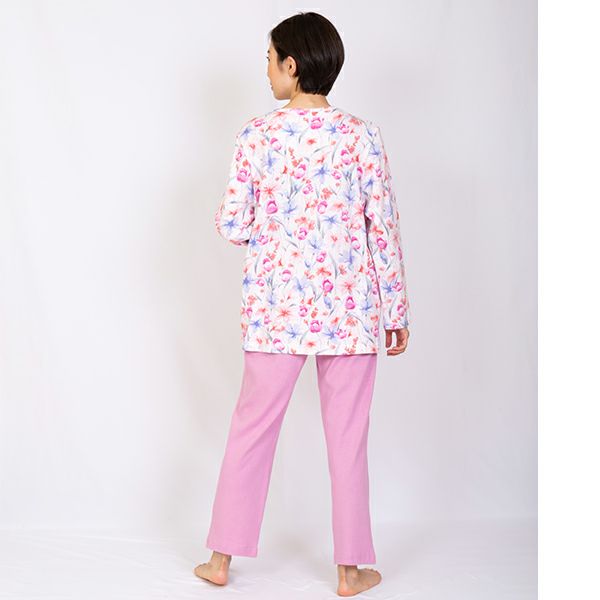 mila schon】花柄 プリント 秋冬用 ノントルクヤーン レディース