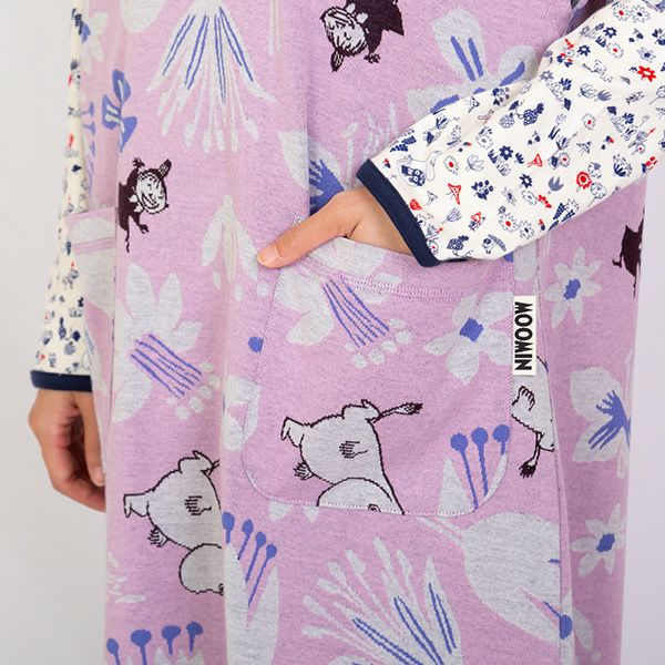 ＊ムーミンママ＊ARMEN エプロンワンピース MOOMIN ムーミン】×【Amour アムール】ダブルジャガード かぶって着る