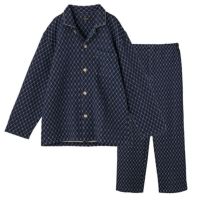 DAKS】 ニットキルト 前開き 全開 メンズ 冬用 パジャマ
