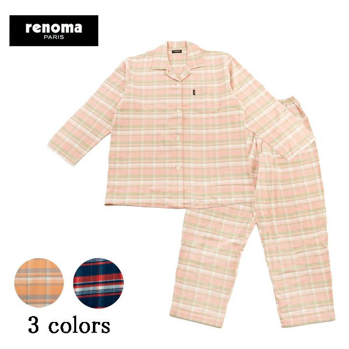 先染 ネル チェック レディース パジャマ 【renoma】 | arakawa ONLINE SHOP