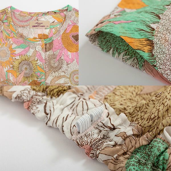 LIBERTY] 80リップル 涼しい 夏用 パジャマ 7分丈8分ズボン
