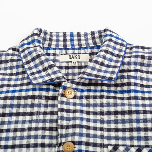DAKS ダイヤモンド柄パジャマ Mサイズ 楽天市場】[紳士] シャーリング チェック柄 メンズ 夏用 半袖