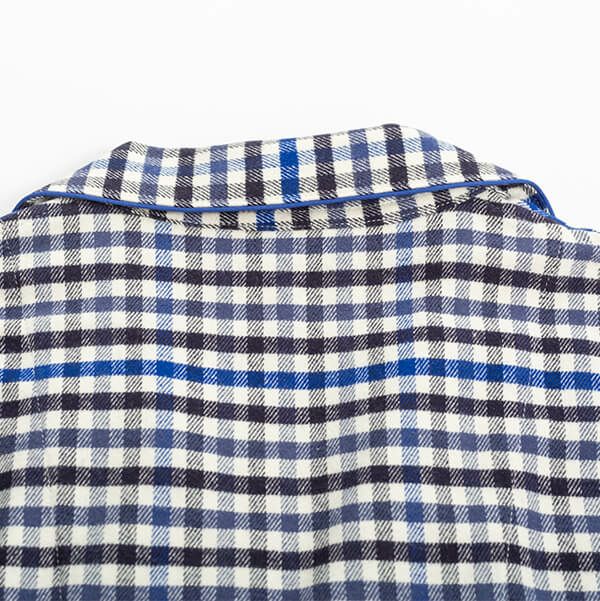DAKS】 ネル チェック柄 前開き 全開 メンズ パジャマ 日本製