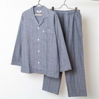 【DAKS】 シルク混 ネル ストライプ柄 前開き 全開 メンズ パジャマ 日本製 | arakawa ONLINE SHOP