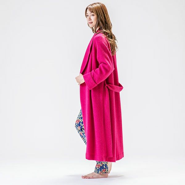 mila schon】軽量 ウール レディース ローブ 冬 高級 無地 ロング 