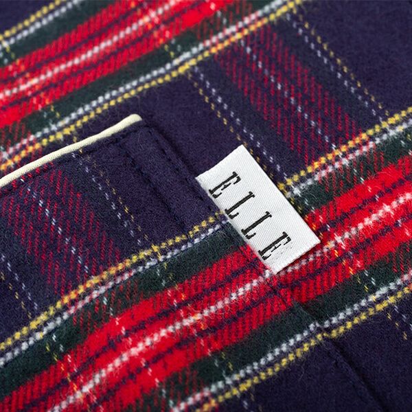 ELLE】ネルチェック レディース 冬用 パジャマ 上下セット 前