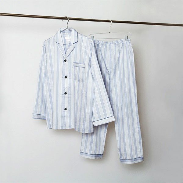 arakawa1886 快眠プロジェクト】サテン プリント ストライプ パジャマ