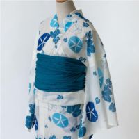 ◇ノー皺加工最高級クールパス使用◇花踊る蒼朝顔うるわし古典夏