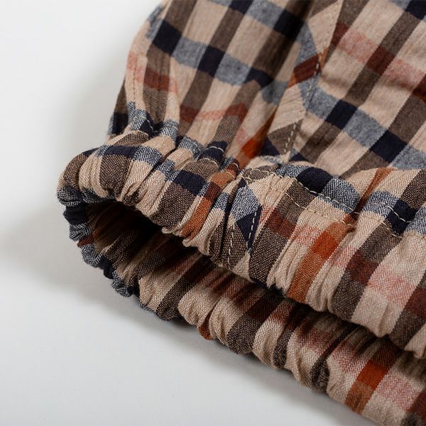 美品【DAKS ダックスロンドン】ハウスチェック柄 ガウチョパンツ プリーツ 紳士] ハウスチェッククレープ 6分丈 パンツ 【DAKS】＜単品