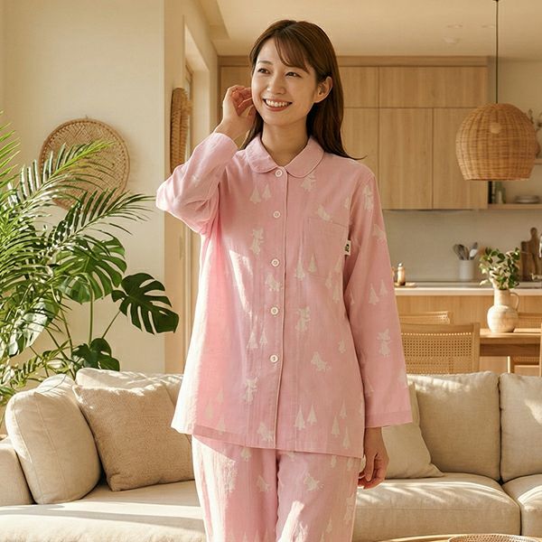 新品】V&A ヴィクトリア＆アルバート 接結天竺 大げさ 秋冬物パジャマ  