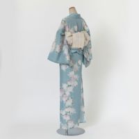 古今　荒川株式会社　綿絽　浴衣 ゆかた 古今 小紫陽花 （紺） 東レセオα乱絽 ネイビー 仕立て