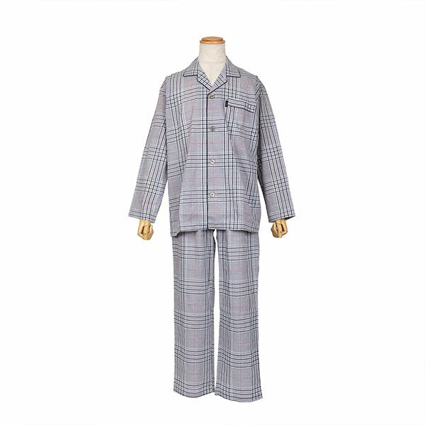 【renoma】 紳士パジャマ 清涼感あるワッシャーチェックパジャマ