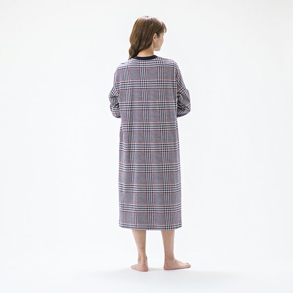 【DAKS】接結ジャカードチェックワンピース