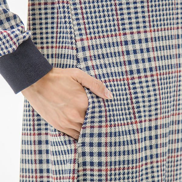 【DAKS】接結ジャカードチェックワンピース