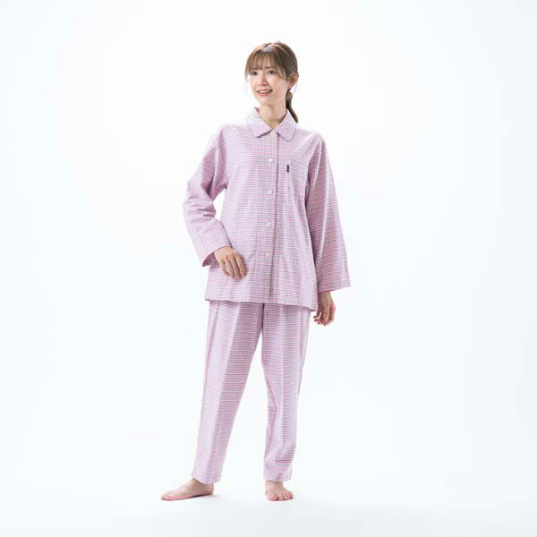 新品 renoma ピンク ネル素材 チェック renoma】 先染 ネル チェック柄 レディース パジャマ | arakawa ONLINE