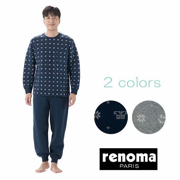 renoma】［紳士］ニットキルトジャガード （雪の結晶・ツリー・靴下